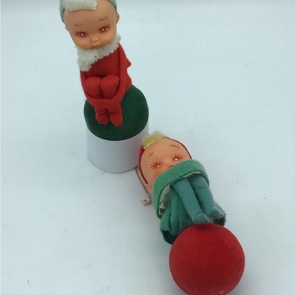 Vintage Knee hugging Elve Christmas Tree ornaments - Picture 2 of 7